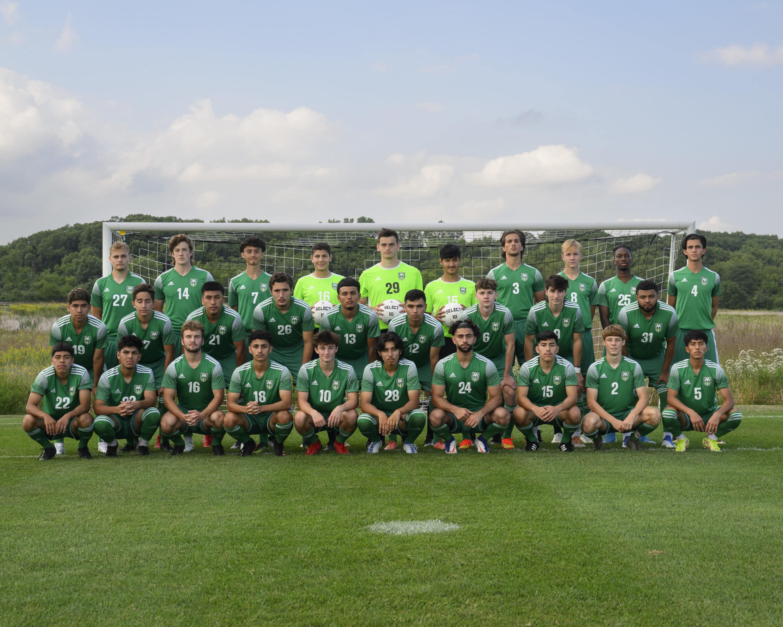 The 2022 Moraine Valley Community College men’s soccer team.