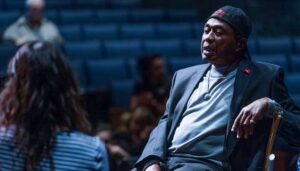 Ben Vereen sits in a chair while talking with students at Moraine Valley Community College.|The Fine and Performing Arts Center at Moraine Valley Community College hosts a Facebook Live weekly series featuring artists on Tuesdays