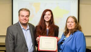 Jenna Staszewski is one of four to receive the Outstanding Community College Student Award from the Illinois Geographical Society.