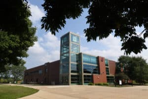 Exterior view of Building S on campus