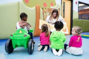 EDU Students at a Child Care center