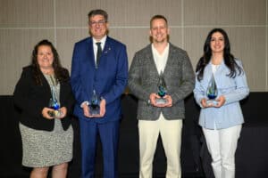 Moraine Valley Community College’s Alumni Hall of Fame’s newest inductees include (left to right) Kristen Amato