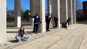 Members of the gold medal winning Moraine Valley Community College Speech and Debate Team include (left to right) Alexis Lyons