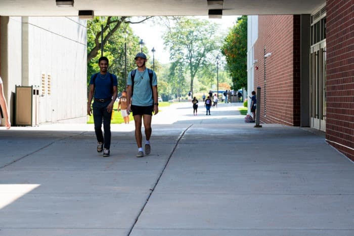 Boys walking